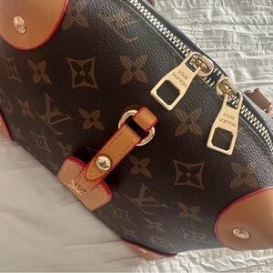 Louis Vuitton Black and Brown Monogram Travel Bag
